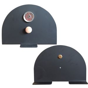 Buitenoven - vrijstaande metalen deur